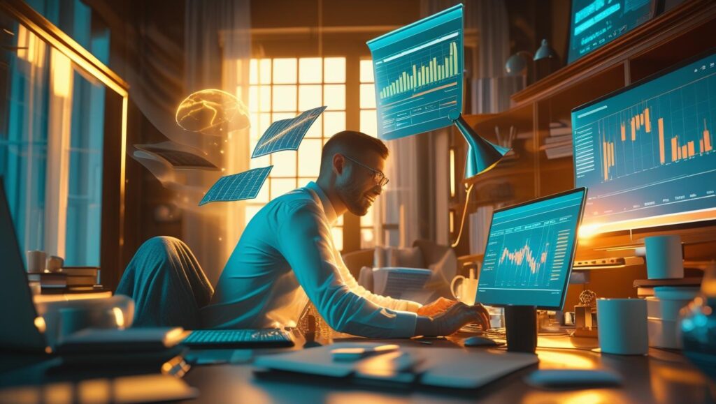 Remote finance jobs from home workspace setup