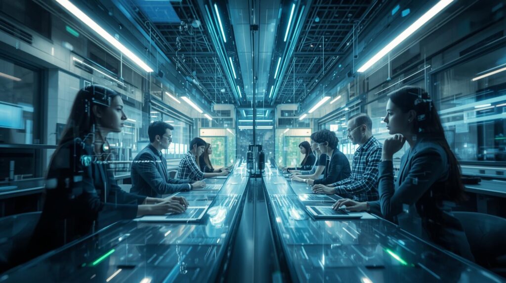 Illustration representing Future of Work careers in the AI era