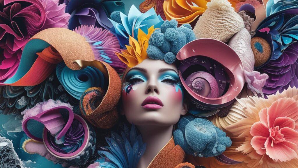 Modern graphic design trends 2025 with bold colors and typography